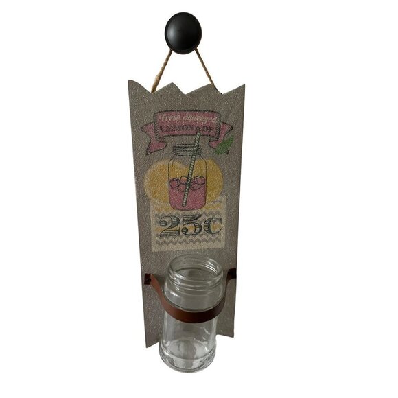 Fresh Squeezed Lemonade 25 cents wooden sign - Picture 6 of 6